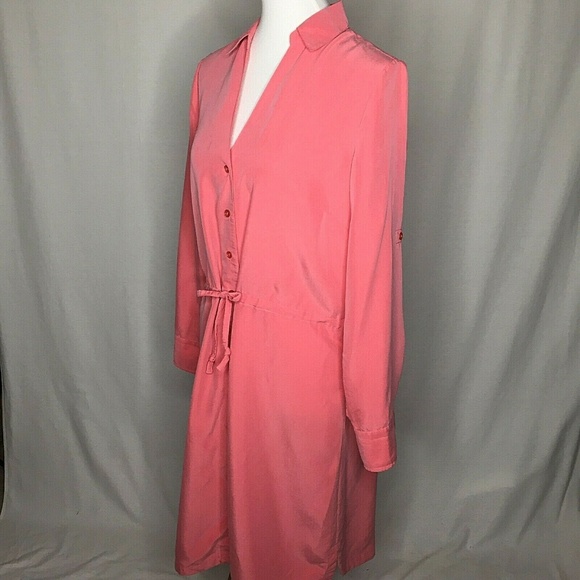 Soft Surroundings Shirt Dress LS With Roll-Tab Opt - Picture 3 of 8